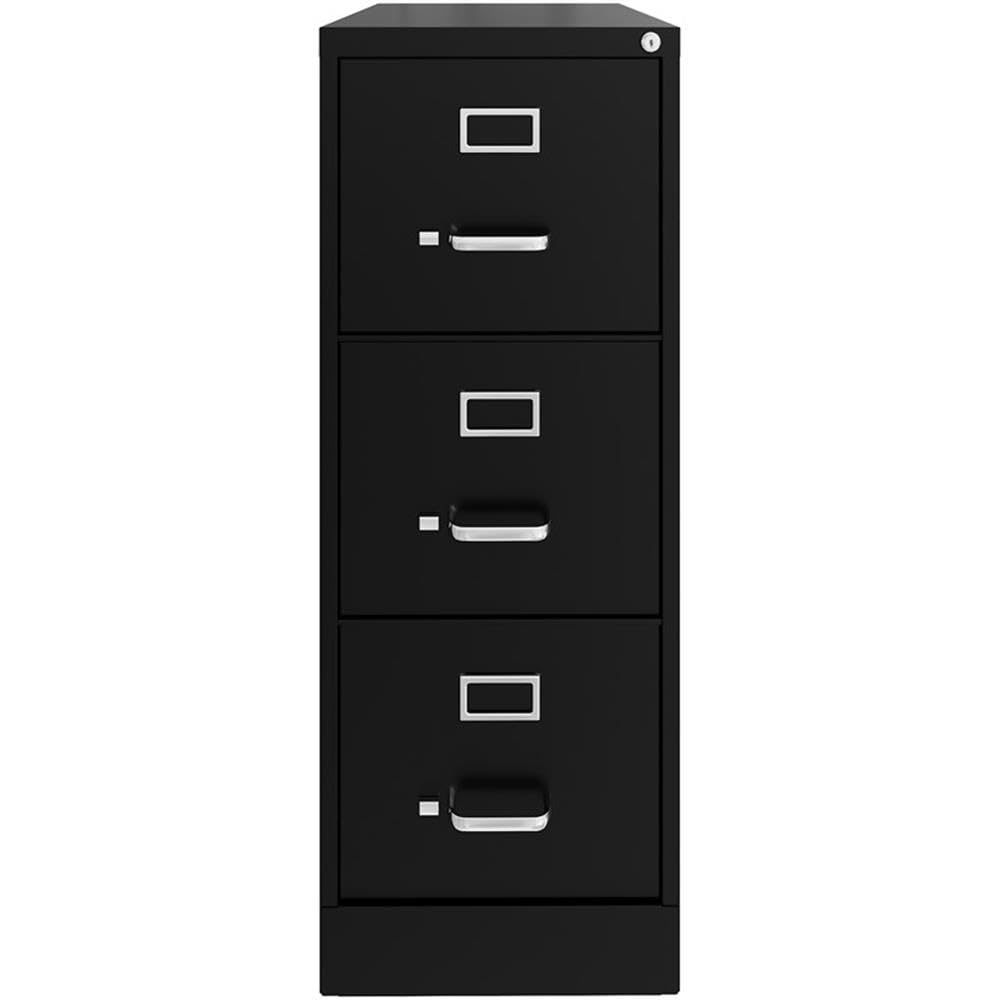 3 Drawer Black Metal Filing Cabinet P61084