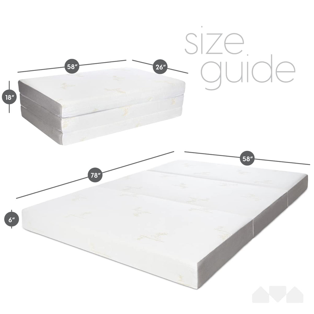 Queen Size 6 inch Memory Foam Trifold Mattress G194129