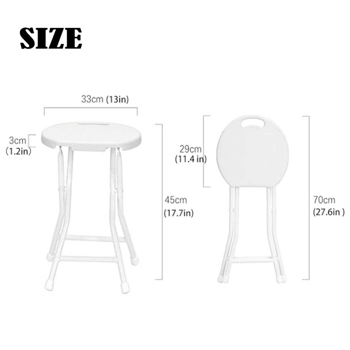 18 Inch Lightweight Folding Bar Stool with Handle H42842