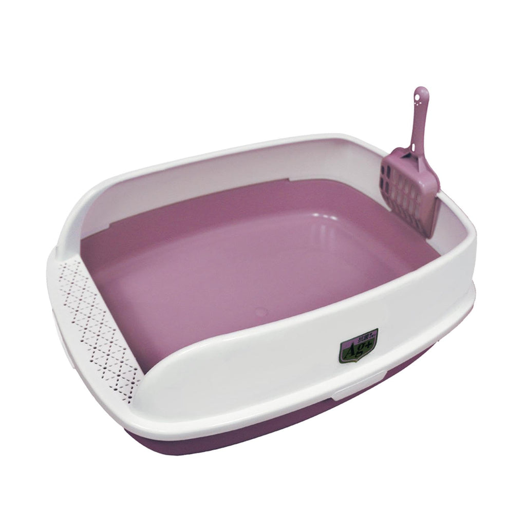 Pink Semi Enclosed Cat Litter Box N341