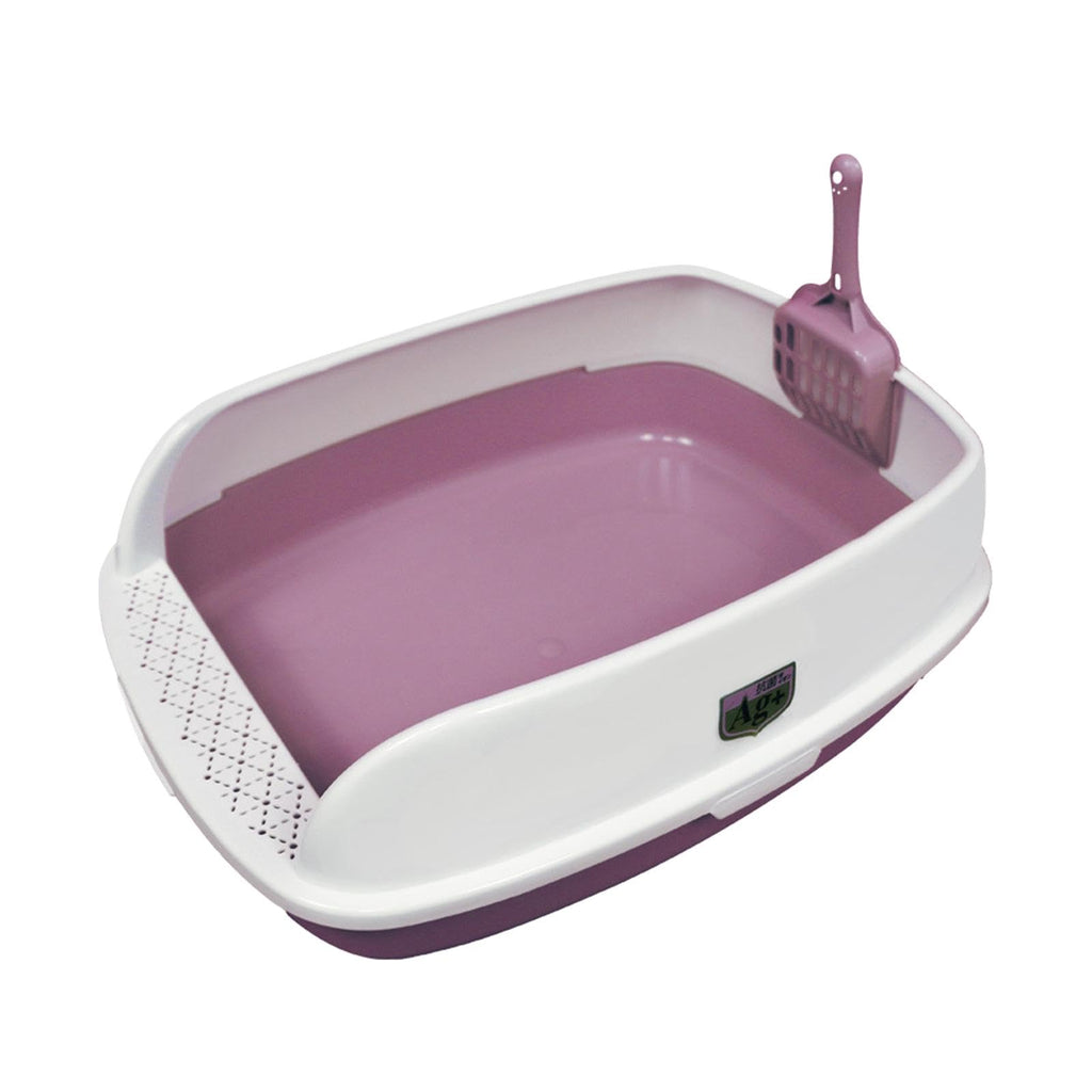 Pink Semi Enclosed Cat Litter Box N341