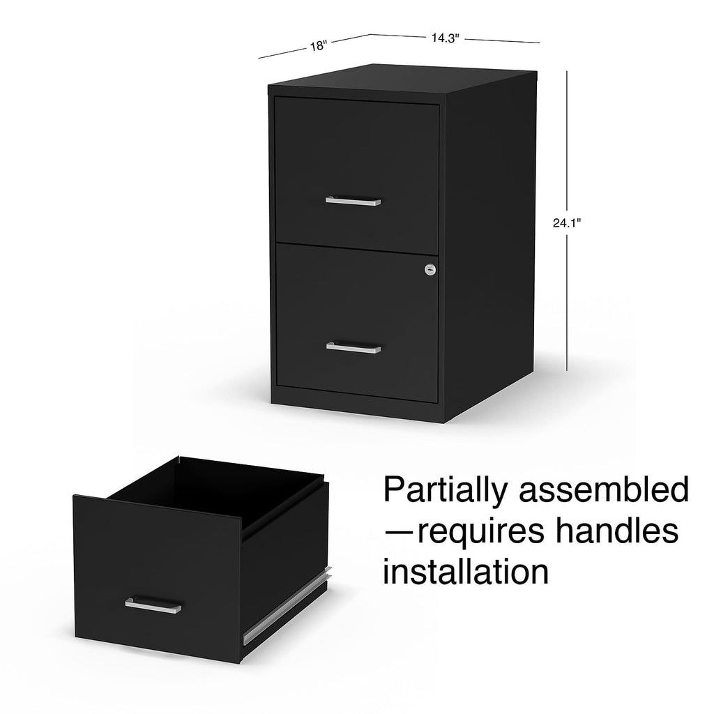 Black 2-Drawer Letter Size File Cabinet E95981
