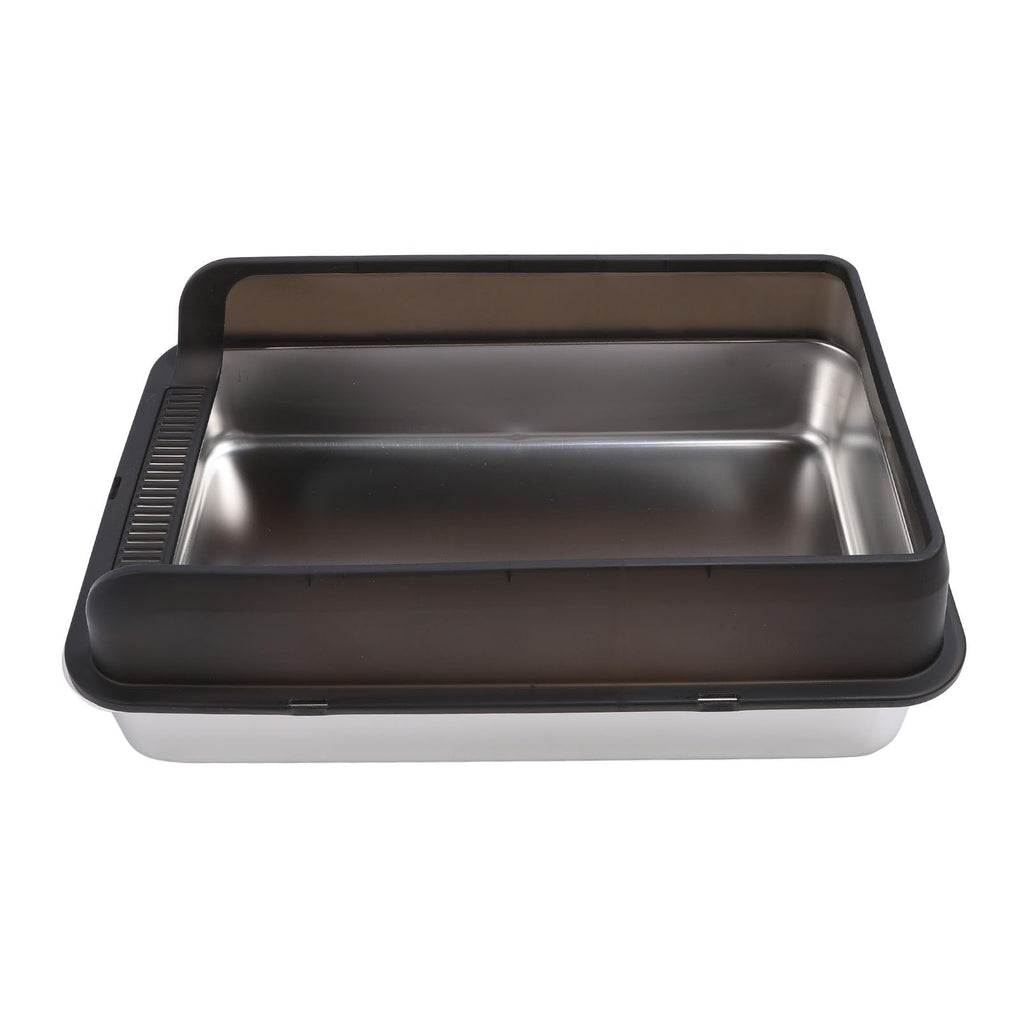 Stainless Steel High Sided Cat Litter Box with Lid S340868
