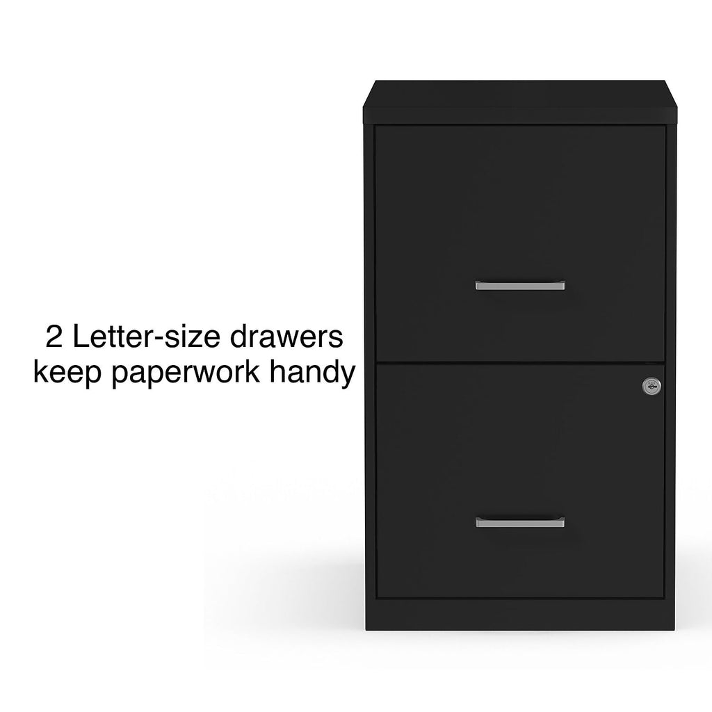 Black 2-Drawer Letter Size File Cabinet E95981