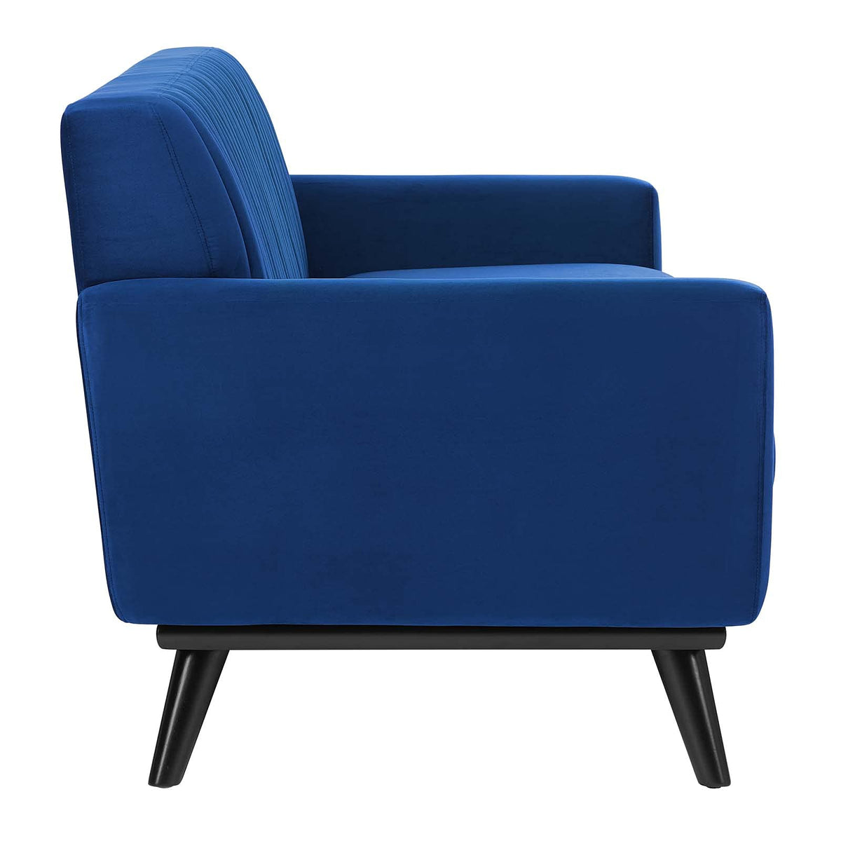 Navy Channel Tufted Performance Velvet Sofa W3830