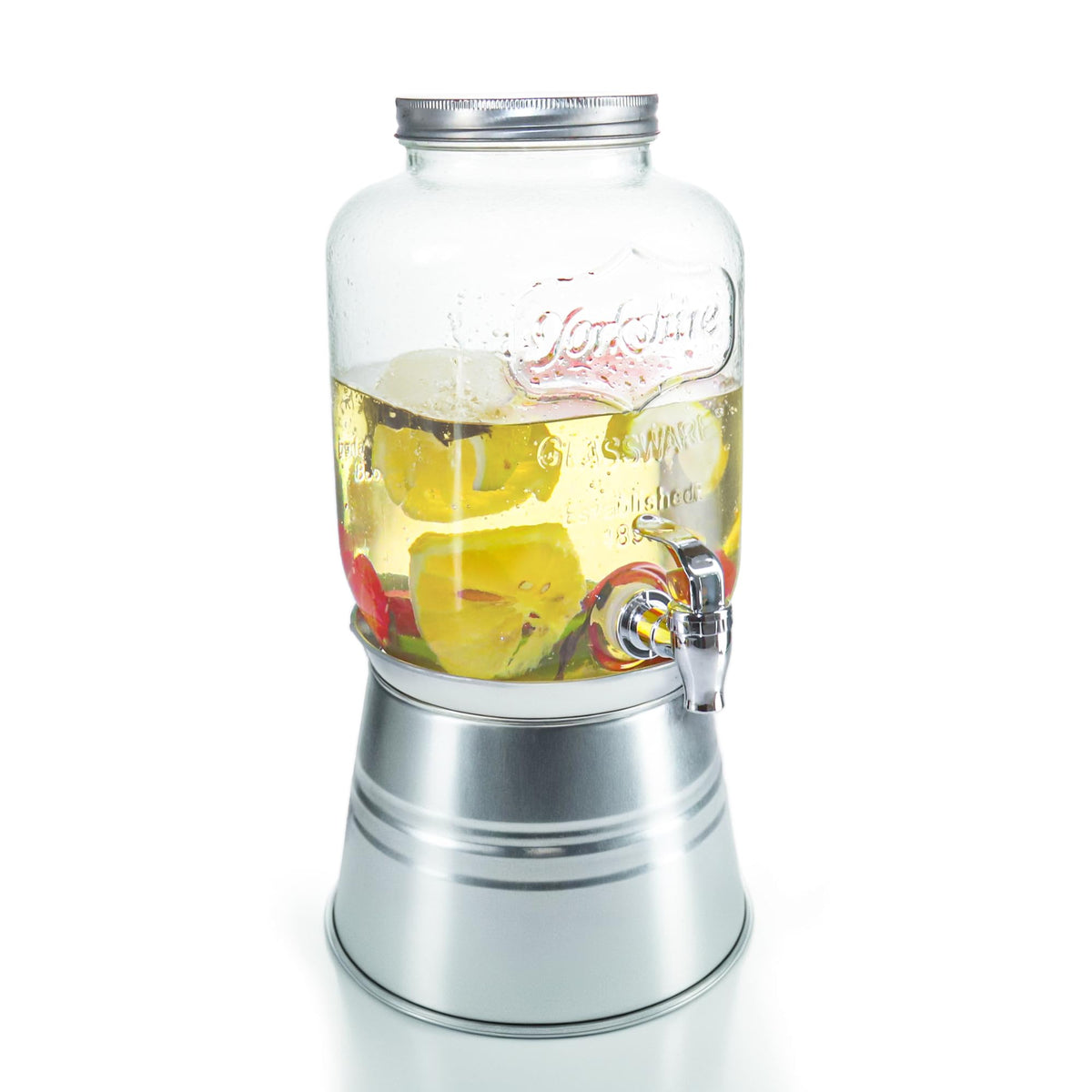 Glass Beverage Dispenser with Stand 1 Gallon P44128