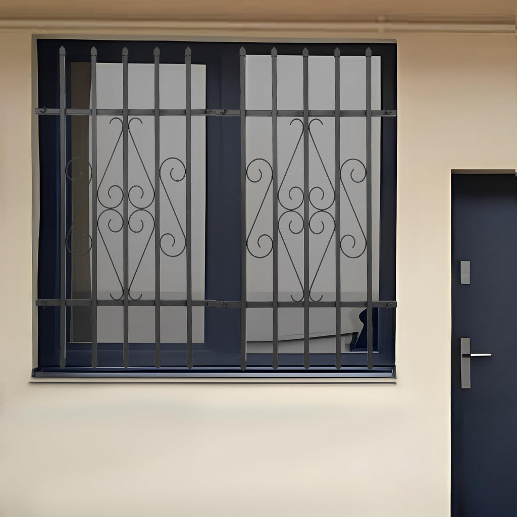 Black 24 x 36 Inch 2PCS Heavy Duty Window Security Bars X822