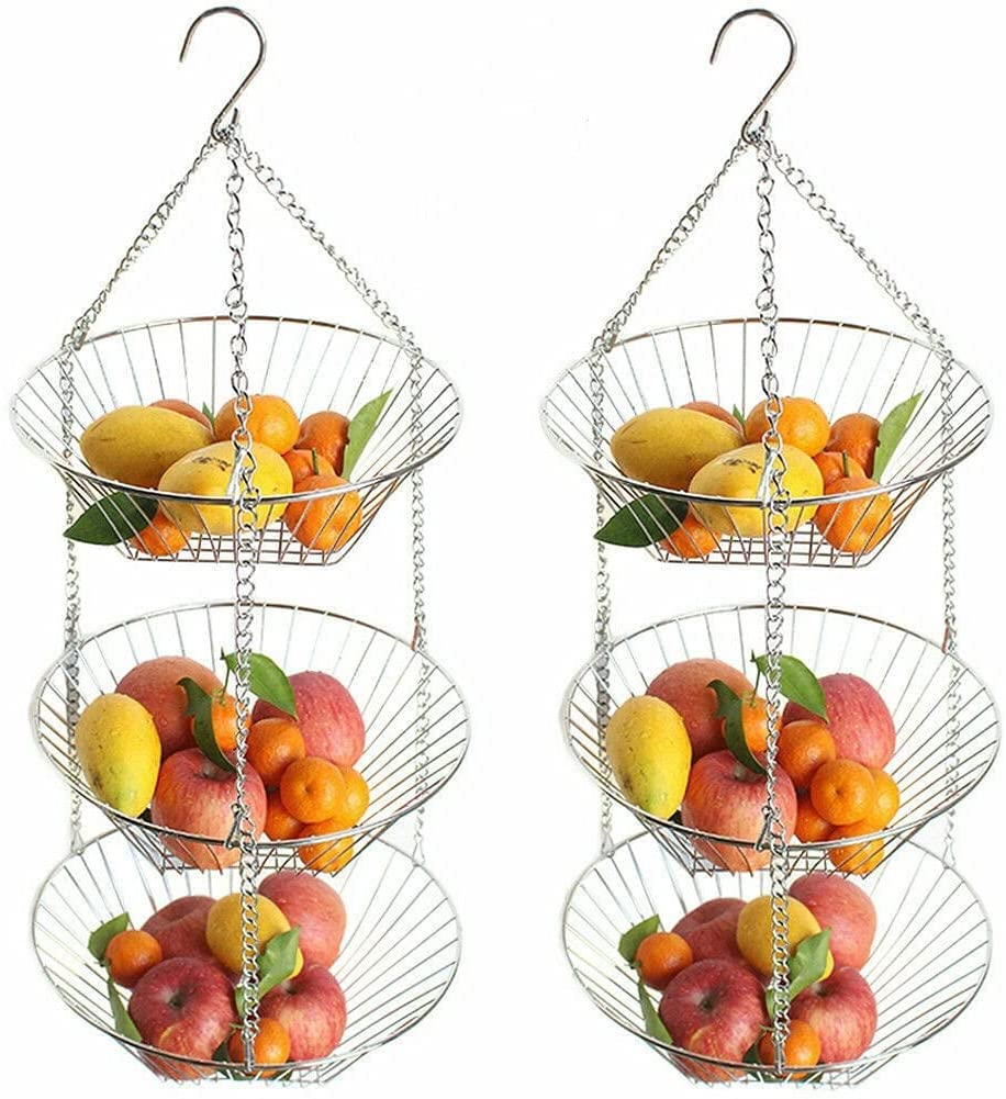 3 Tier Hanging Fruit Vegetable Basket W663609