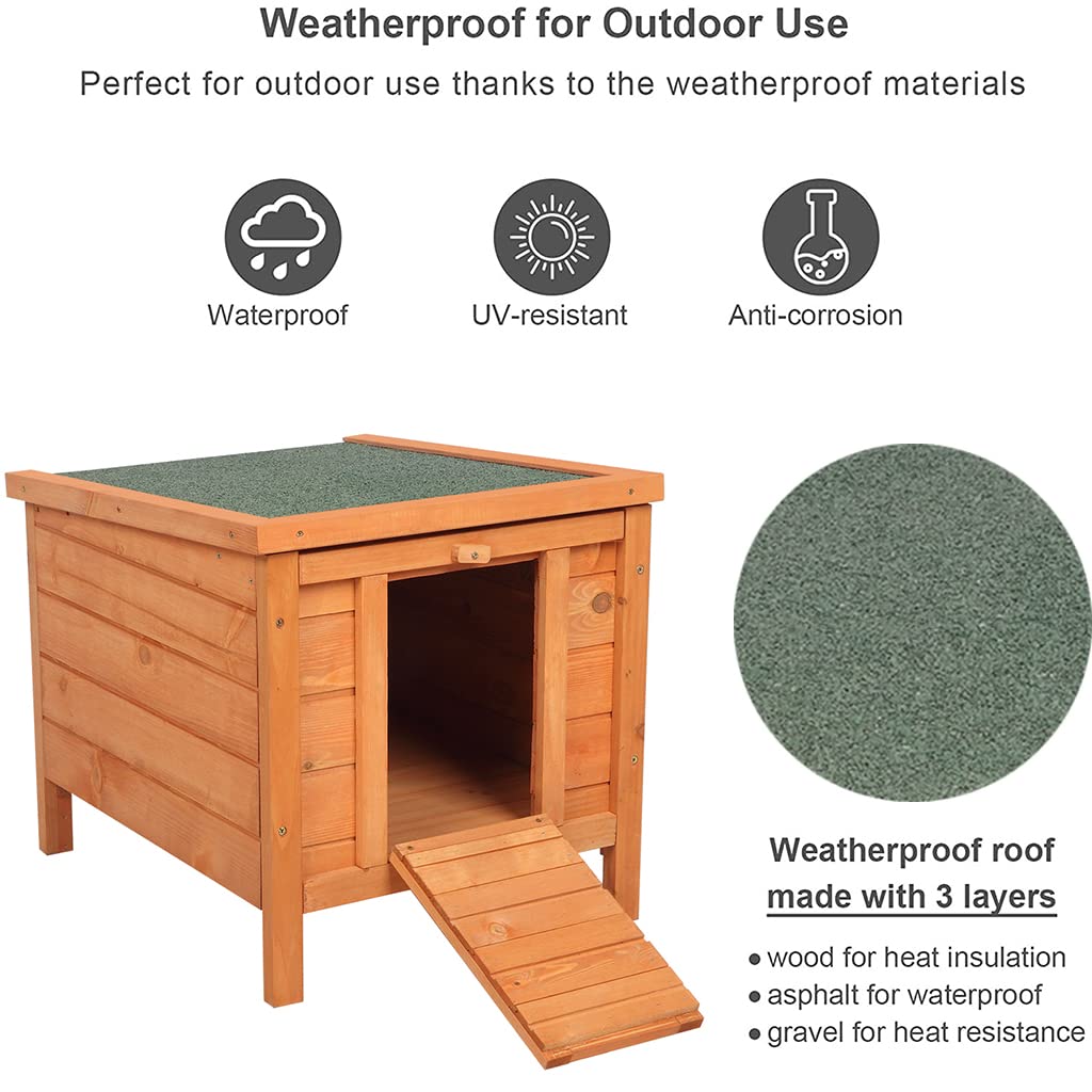 Weatherproof Wooden Cat House N154643