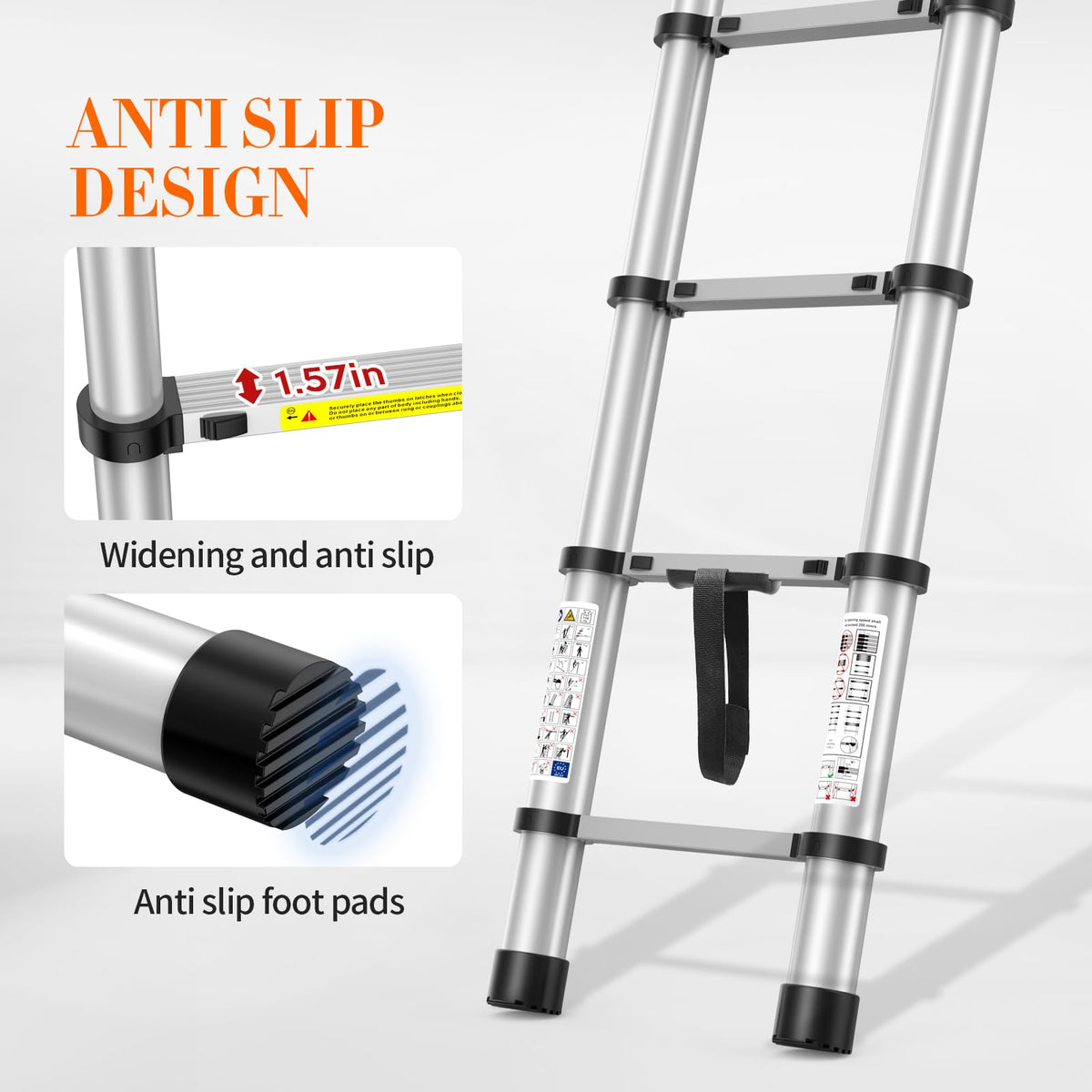 10.5FT Aluminum Telescoping Ladder T49297
