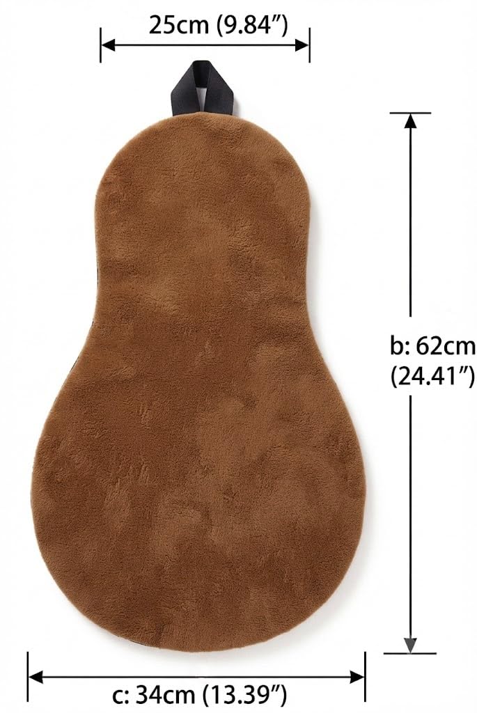 Brown Short Plush Horse Saddle Seat Cushion E25690