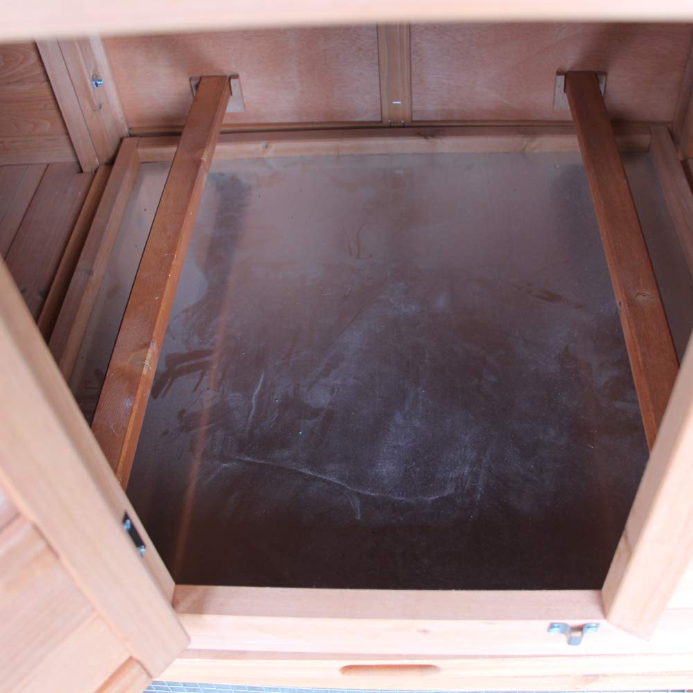 Wooden Chicken Coop with Waterproof Roof and Nesting Box W69013