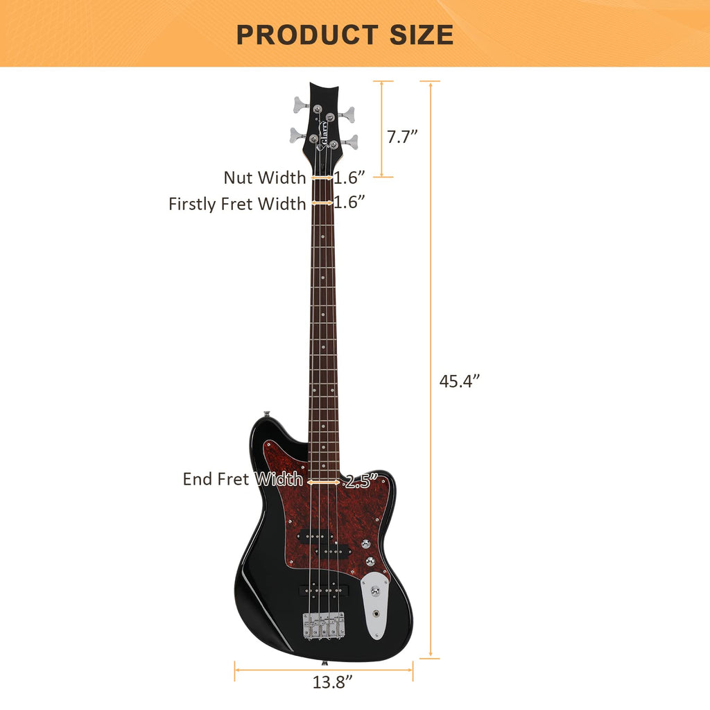 4 String Electric Bass Guitar Beginner Kit with Amp D806