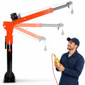 1100 LBS Truck Bed Crane with 3500 LBS 12V Electric Winch R527