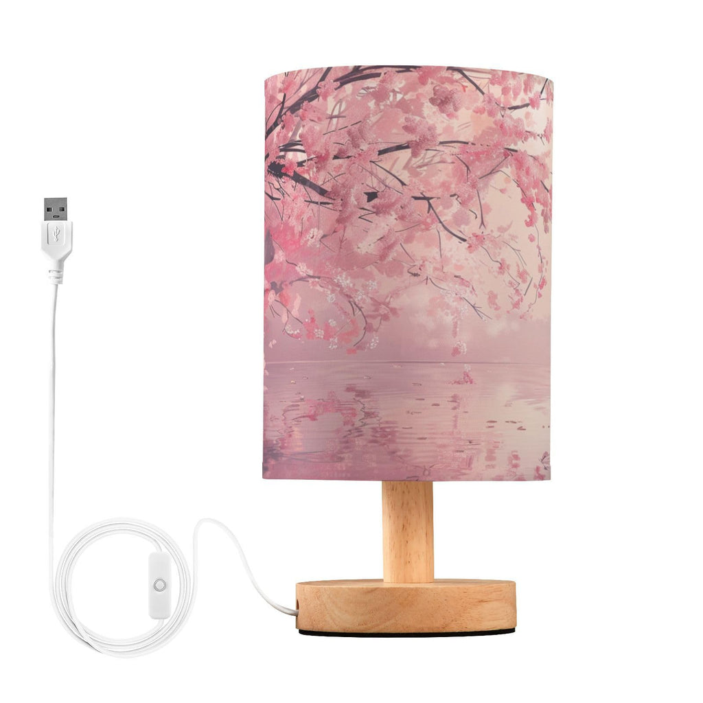 Pink Floral Bedside Table Lamp S930