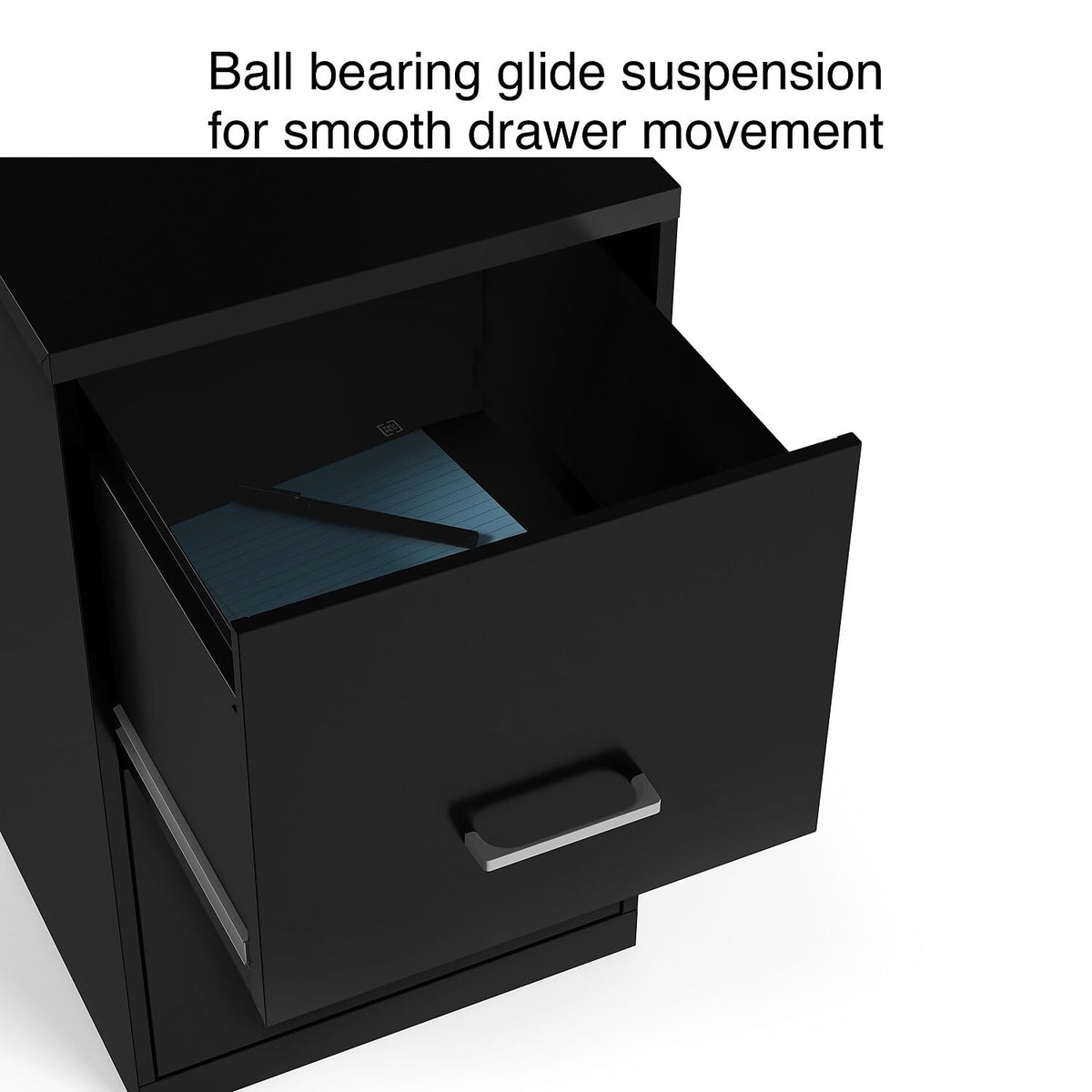 Black 2-Drawer Letter Size File Cabinet E95981
