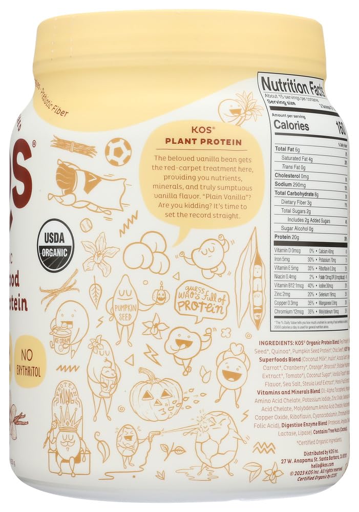 Organic Vanilla Plant Based Protein Powder C14105