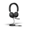 Wired Stereo Noise-Cancelling Headset with 3-Microphone Call Technology and USB-A Cable Black K351