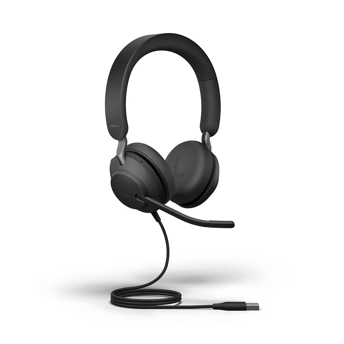 Wired Stereo Noise-Cancelling Headset with 3-Microphone Call Technology and USB-A Cable Black K351