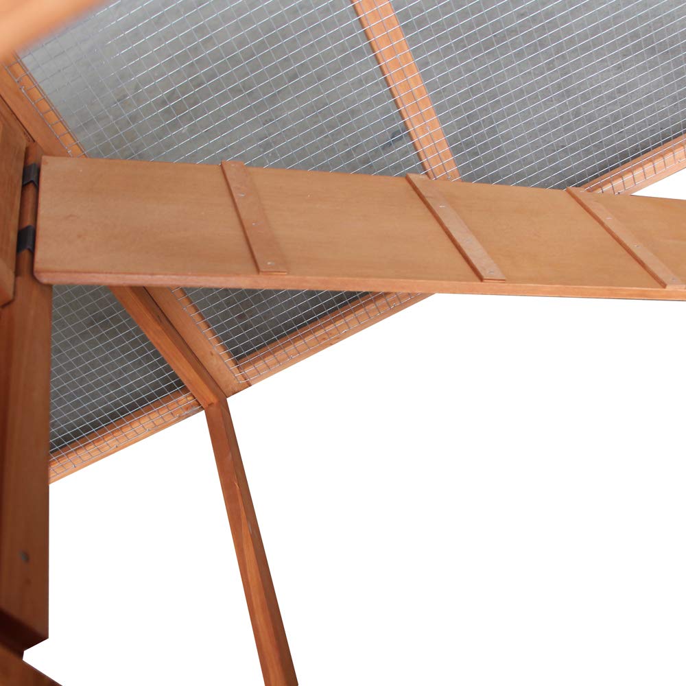 Wooden Chicken Coop with Waterproof Roof and Nesting Box W69013