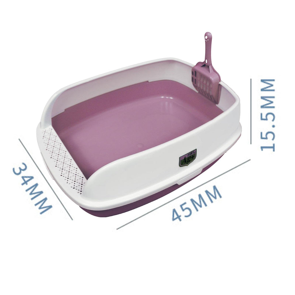 Pink Semi Enclosed Cat Litter Box N341