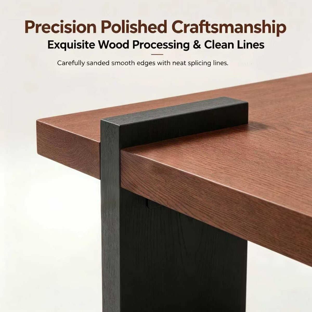 Walnut Coffee Table with Black Wood Legs G1470