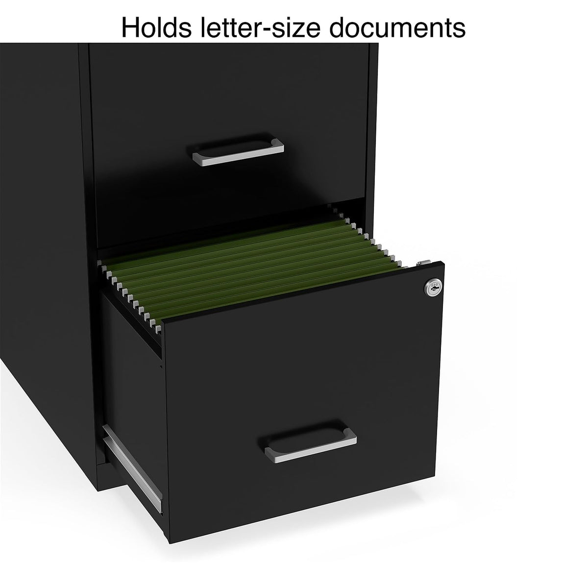 Black 2-Drawer Letter Size File Cabinet E95981