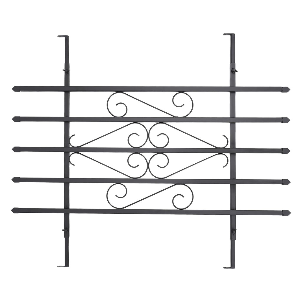 Black 24 x 36 Inch 2PCS Heavy Duty Window Security Bars X822