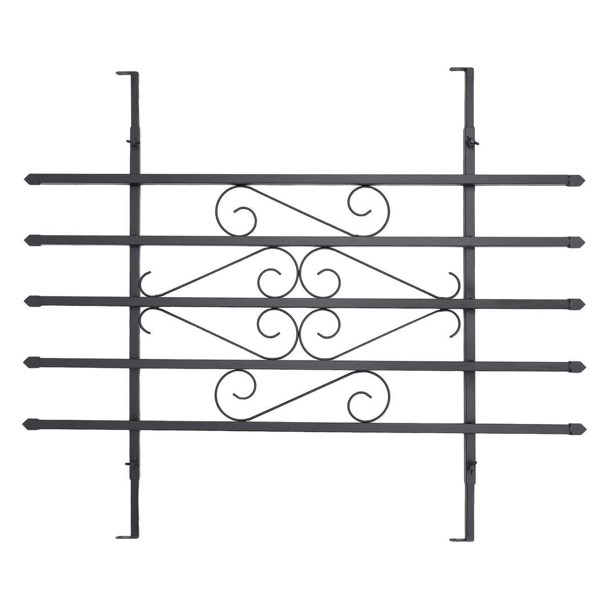Black 24 x 36 Inch 2PCS Heavy Duty Window Security Bars X822