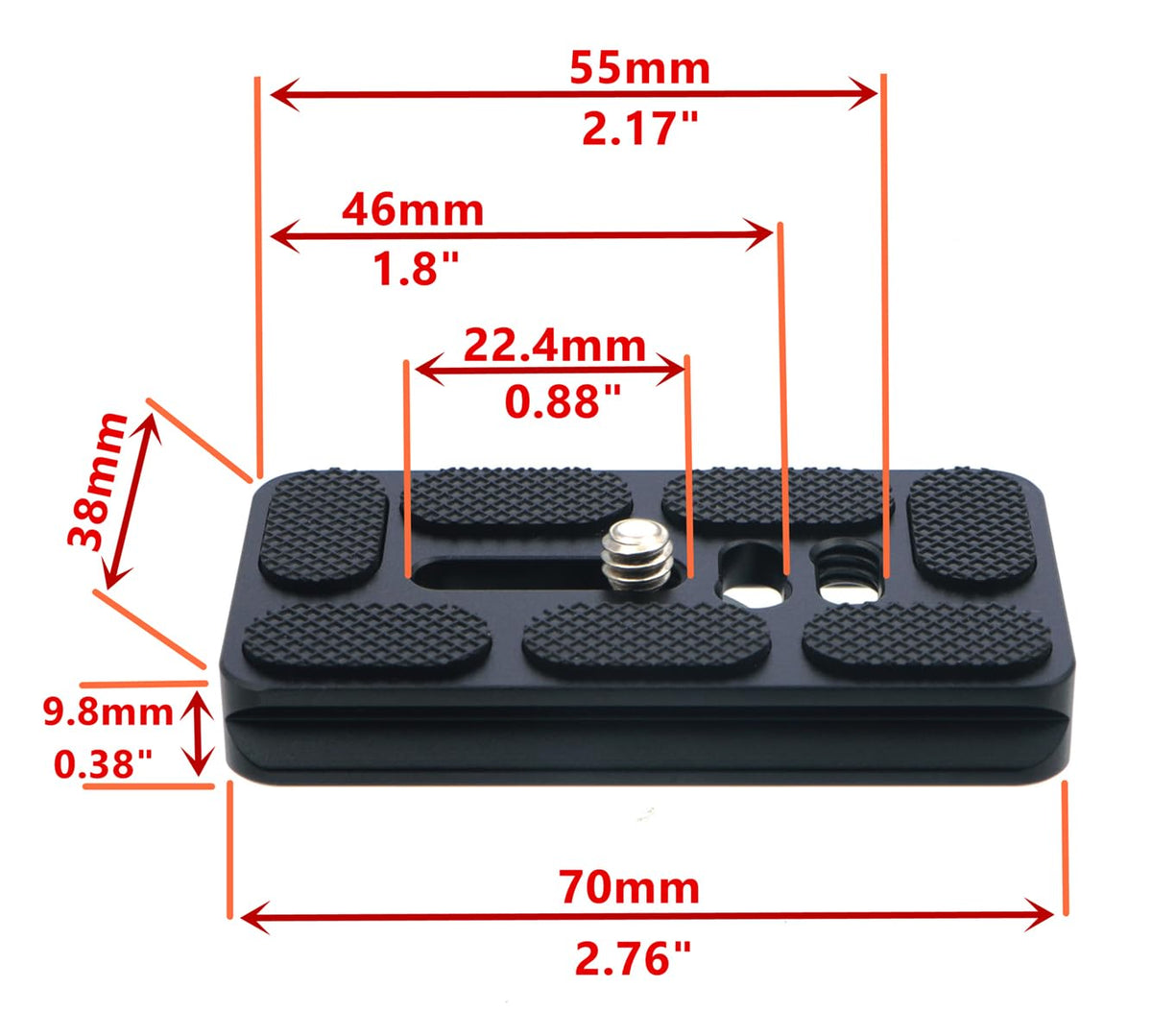 70mm Aluminum Quick Release Plate with 1/4" Screw T531684