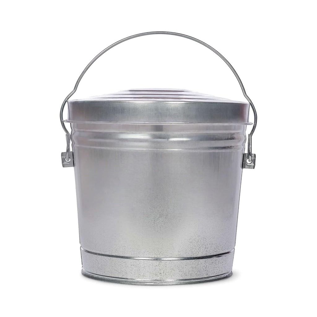 6-Gallon Galvanized Steel Trash Can with Locking Lid P174