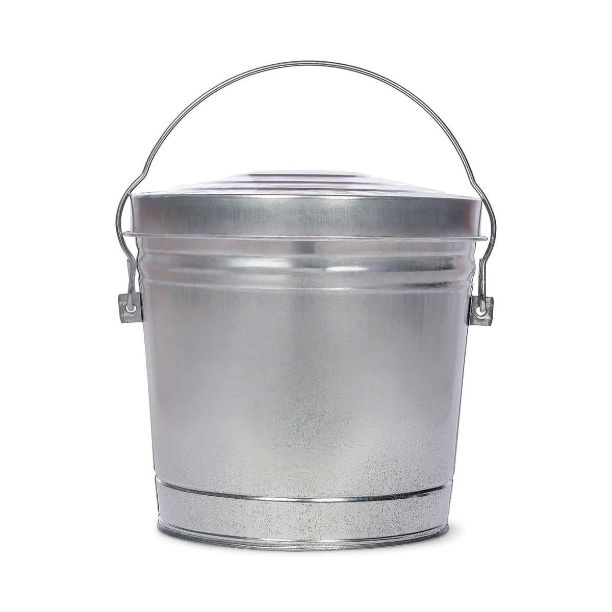 6-Gallon Galvanized Steel Trash Can with Locking Lid P174