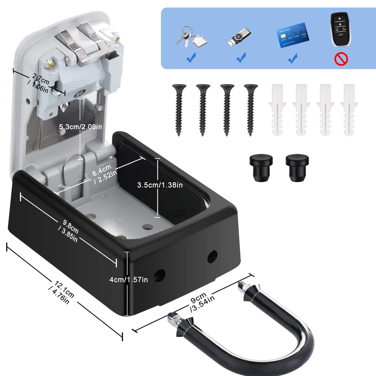 4 Digit Combination Lock Box C887