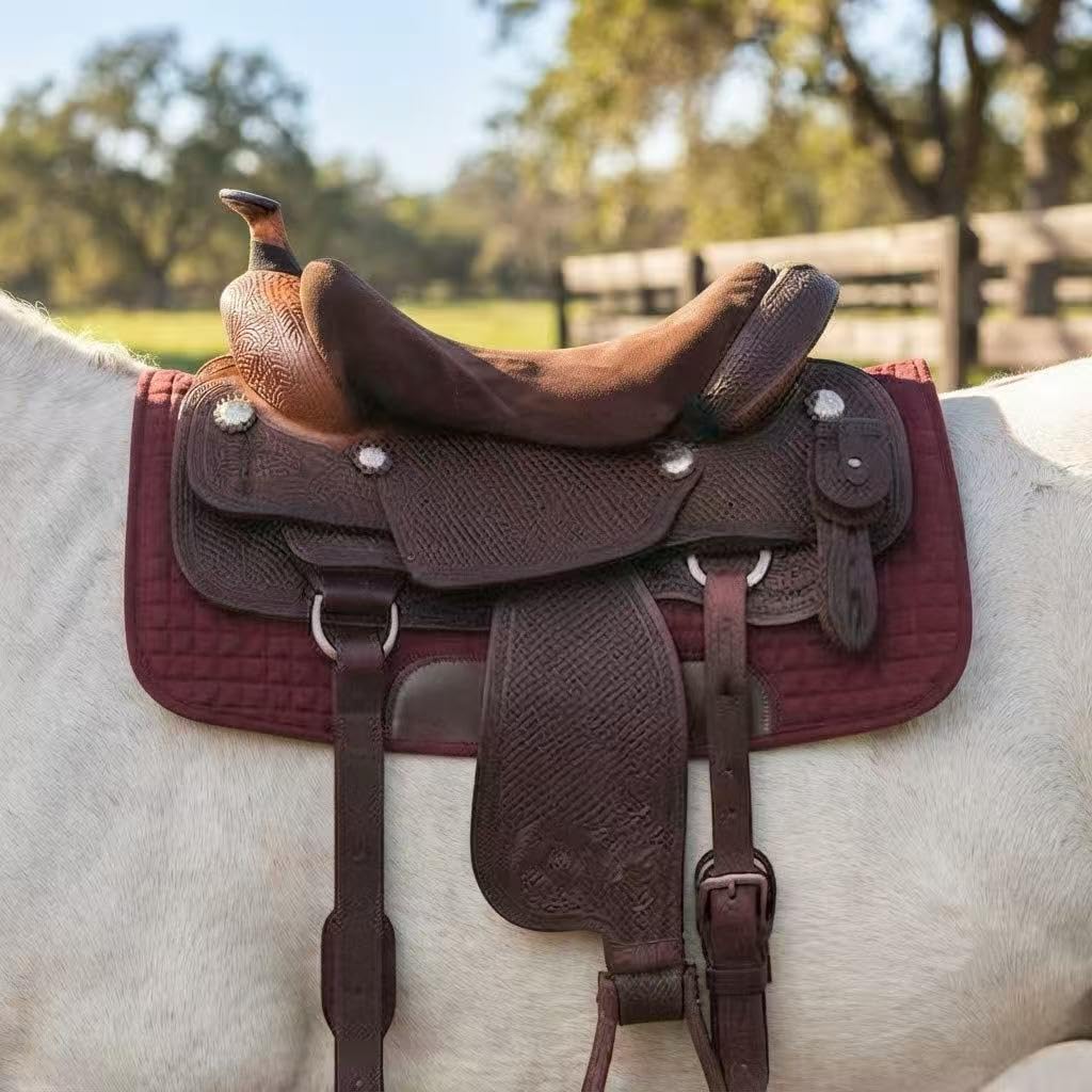 Brown Short Plush Horse Saddle Seat Cushion E25690