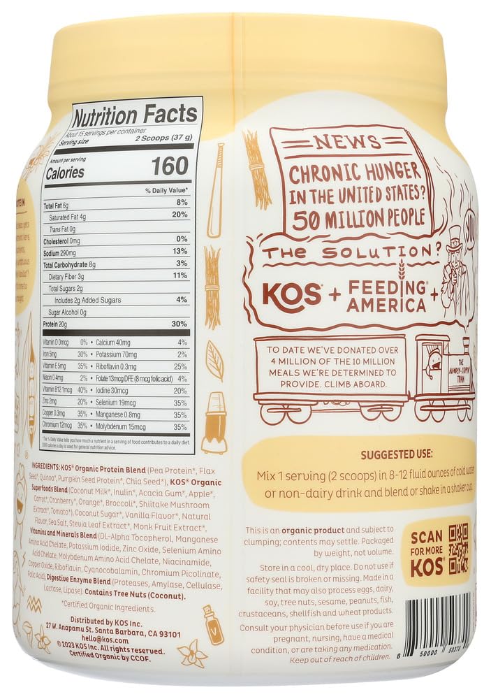 Organic Vanilla Plant Based Protein Powder C14105