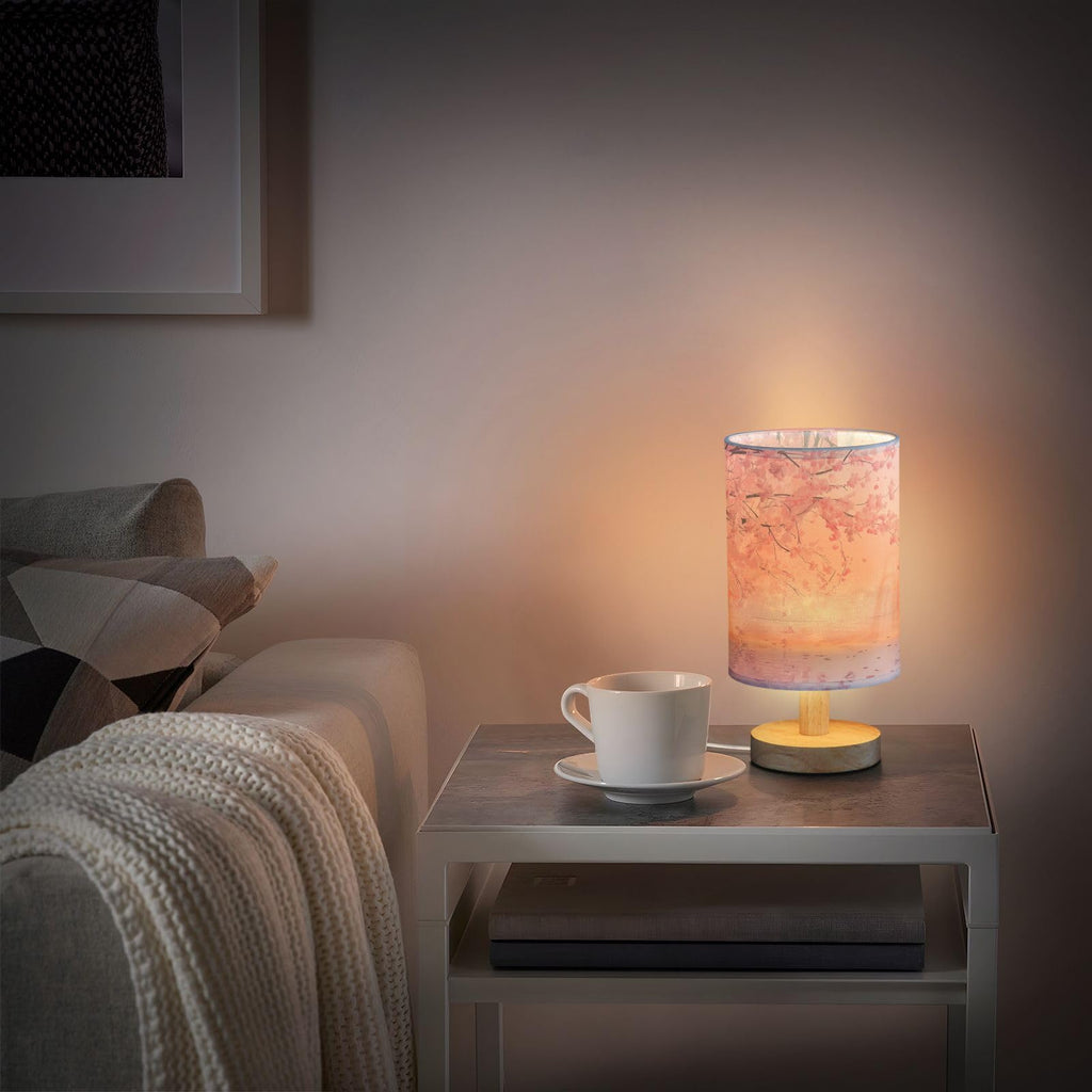 Pink Floral Bedside Table Lamp S930