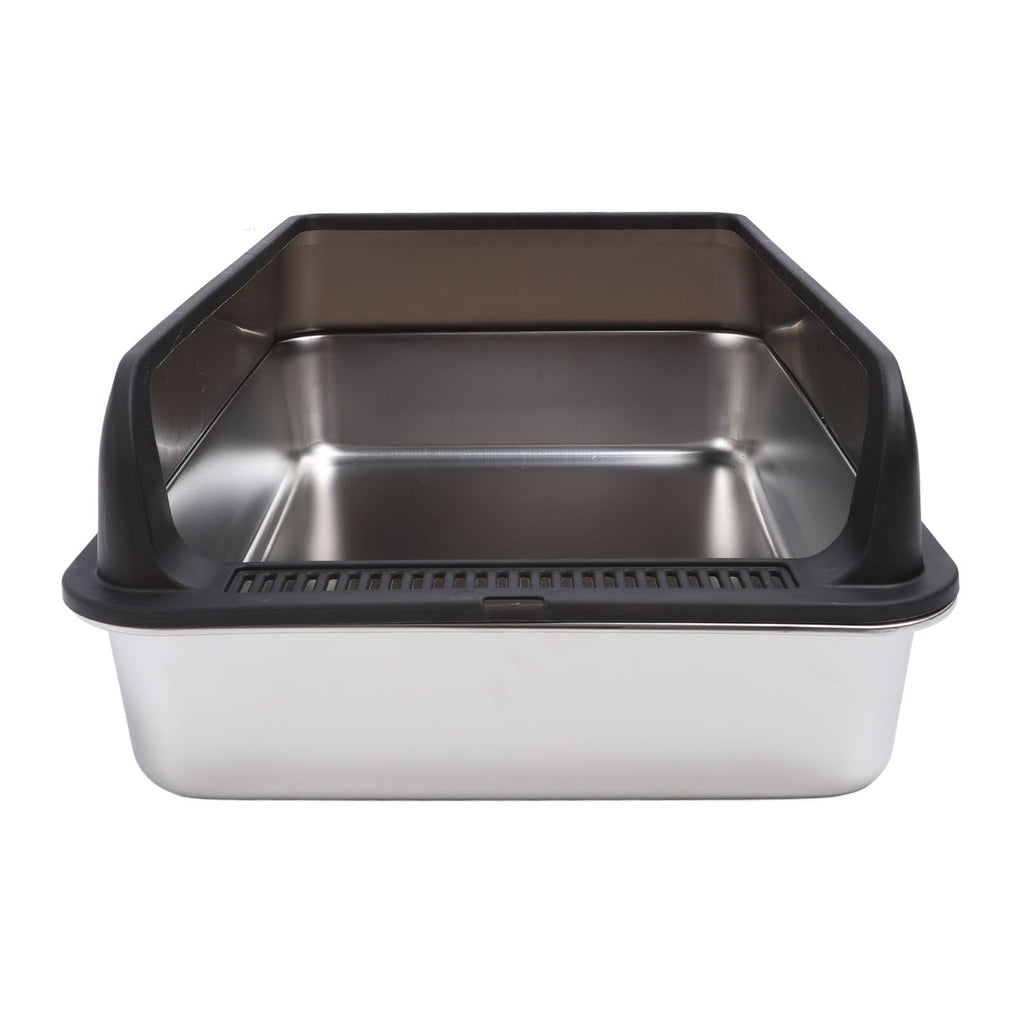 Stainless Steel High Sided Cat Litter Box with Lid S340868