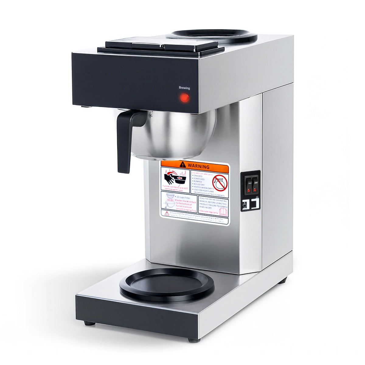 Commercial Pour Over Coffee Maker with 2 Warmers N944588