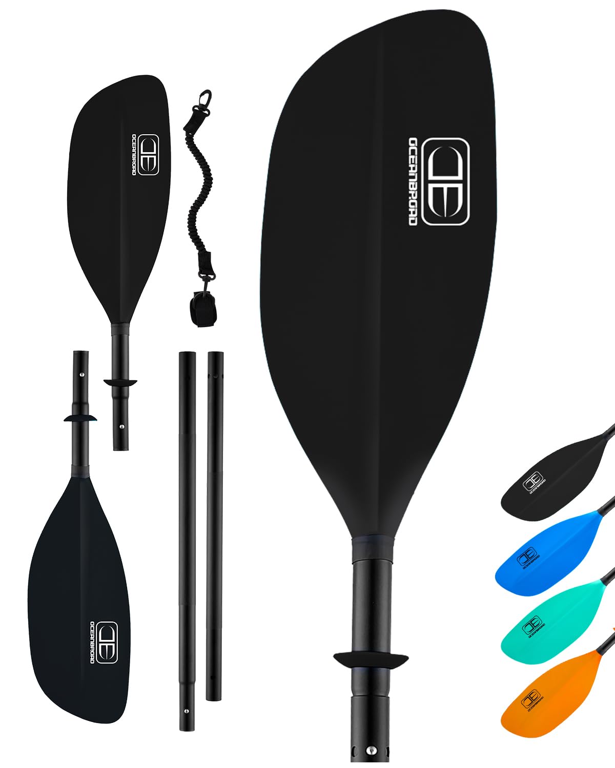 4 Piece Kayak Paddle Alloy Shaft F391198