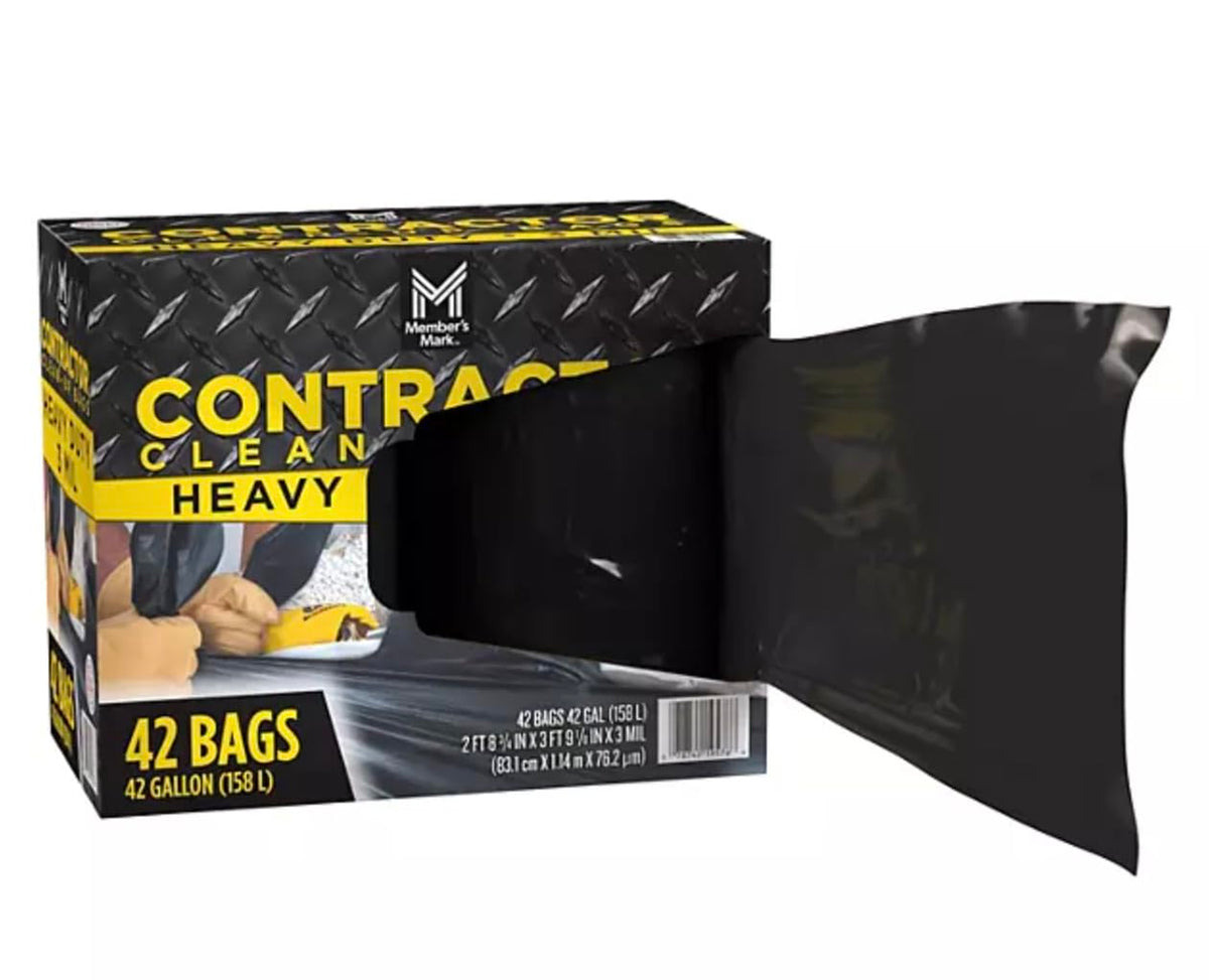 Commercial Contractor Clean-Up Trash Bags 42 gal. 42 ct. F8631