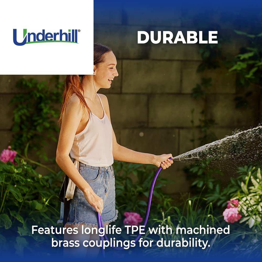 Purple 100 ft Lightweight Flexible Anti-Kink Garden Water Hose ¾ Inch 500 psi A257