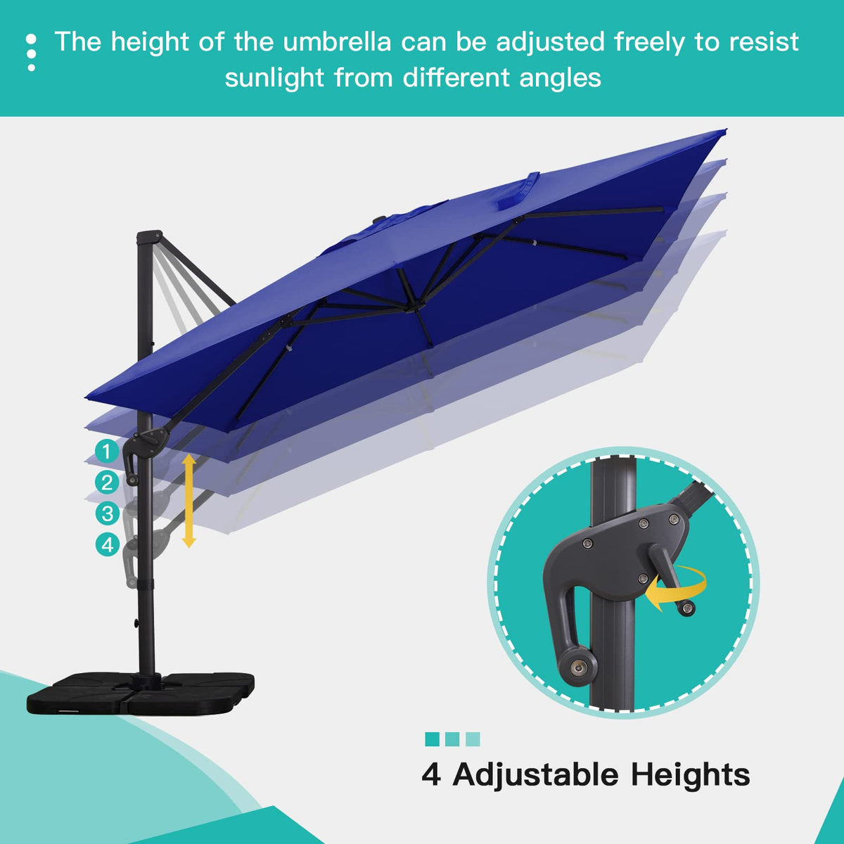 10x13Ft Rectangular Offset Patio Umbrella X952