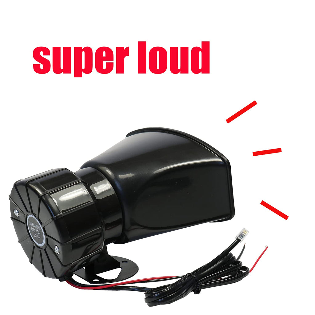 7 Tone 100W 12V Car Siren Horn with Microphone C25925