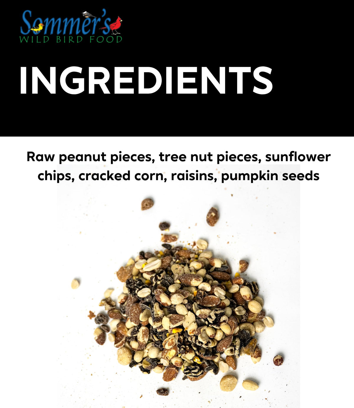 Bird Seed, 20 lb, Nut & Sunflower Seed Blend V154948