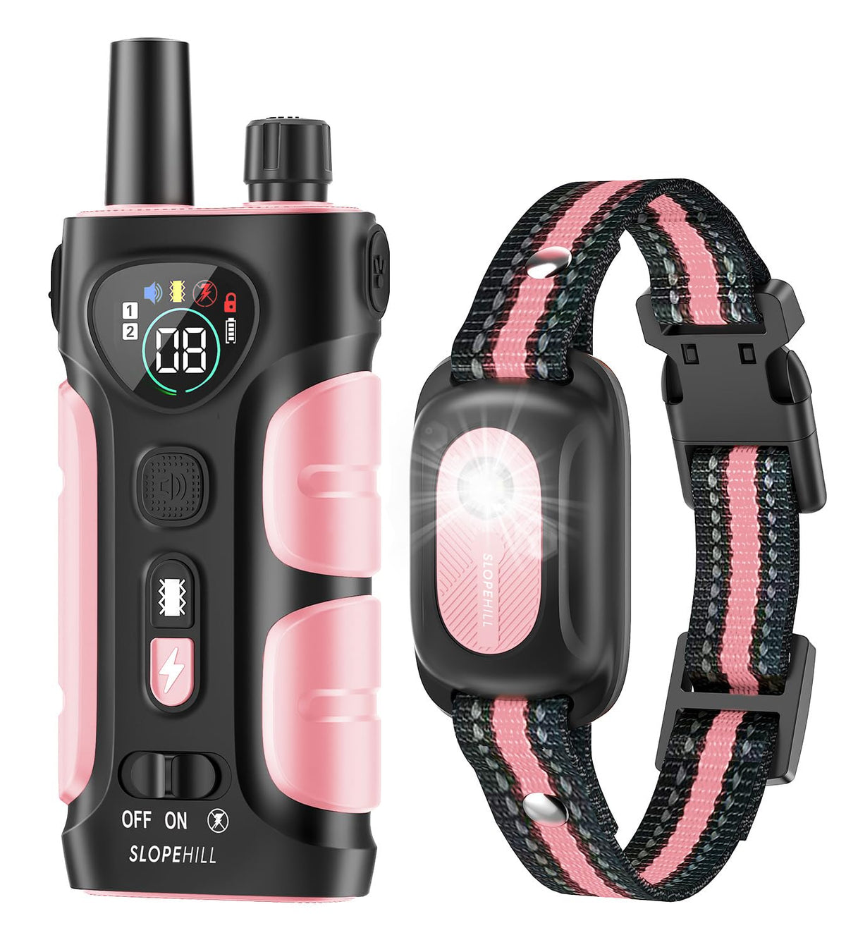 Pink Dog Training Collar with Remote D4656