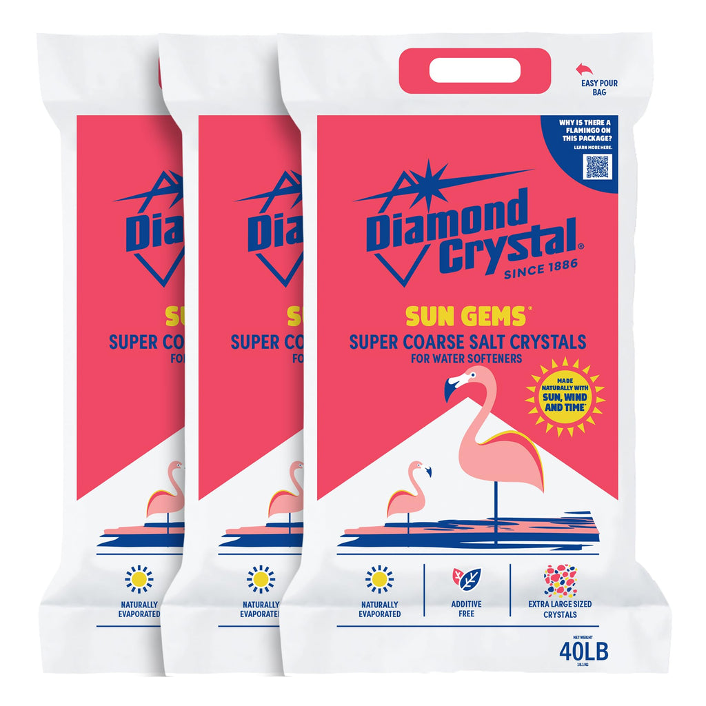 3 Pack Super Coarse Water Softener Salt, 40 Pounds B21790