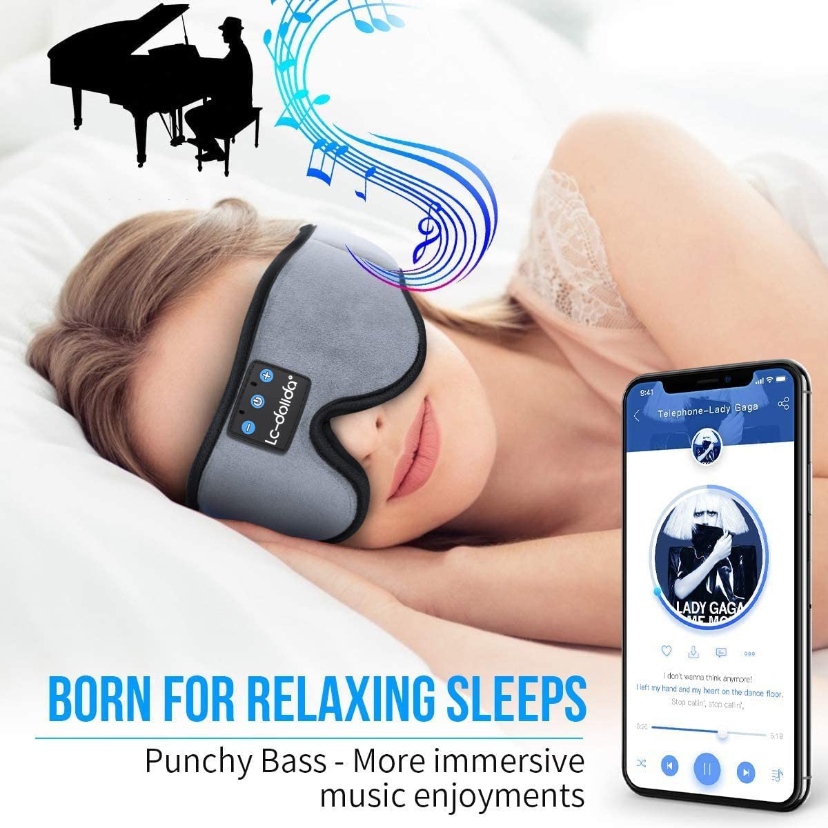 Sleep Mask with Bluetooth Headphones Cotton S327