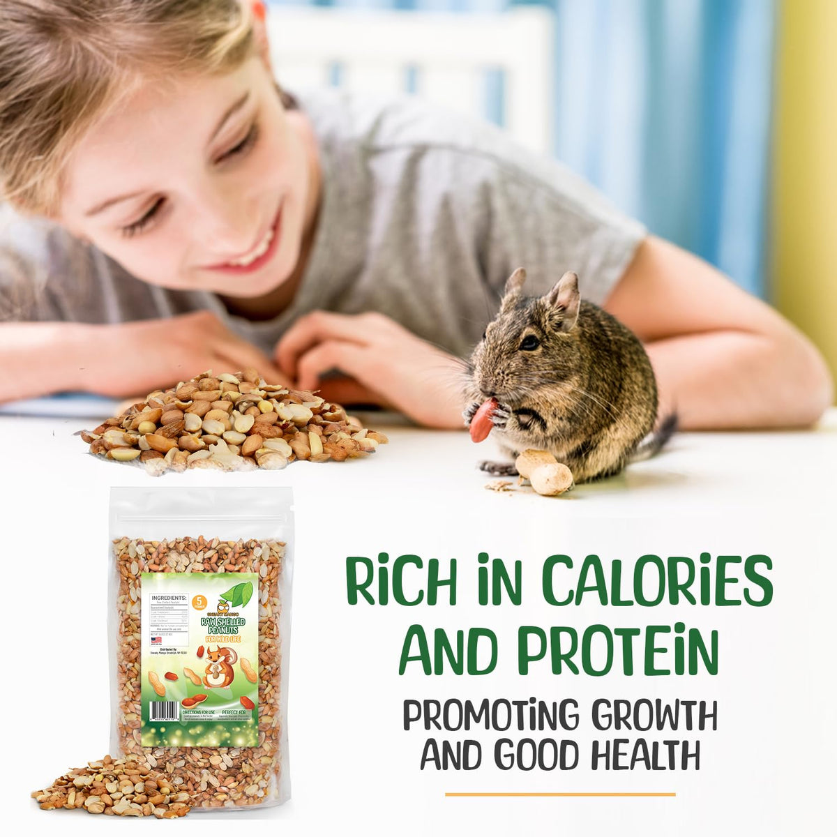 Raw Shelled Peanuts 5 Pounds J438