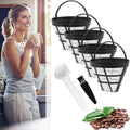 Reusable Cone Coffee Filters 8-12 Cup with Spoon and Brush Y4123
