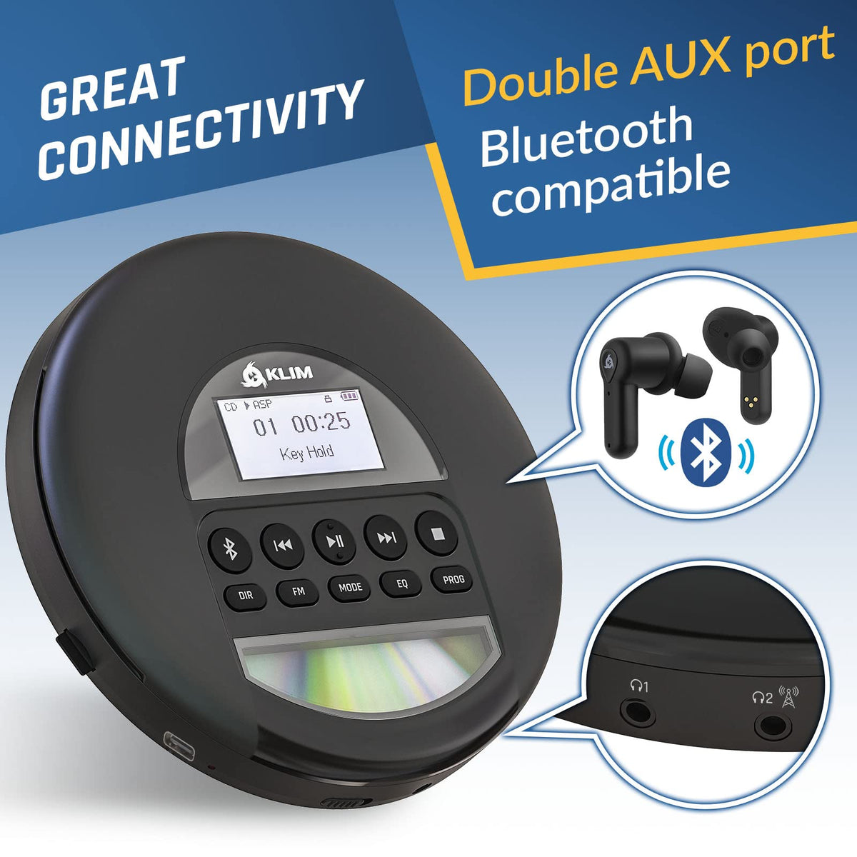 Portable CD Player with Headphones P39532
